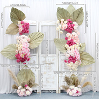 Guirlande de fleurs artificielles en soie en forme de feuilles de roseau pour décorations de mariage, banquets, fêtes, accueils et Noël, écologique D