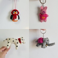 Nouveau porte-clés en feutre de laine népalaise 2026, adorable animal, accessoire de sac à dos, jouet en peluche mignon et charmant, cadeau