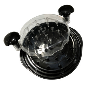 Broyeur de poulet en plastique rond transparent avec couvercle transparent Gadgets de cuisine pratiques et bol de poulet à outil de torsion - Product Image 5