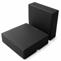 Boîte en carton ondulé noir personnalisée pour l'emballage, carton en papier ondulé, boîte d'expédition imprimée, boîtes d'expédition personnalisées avec logo