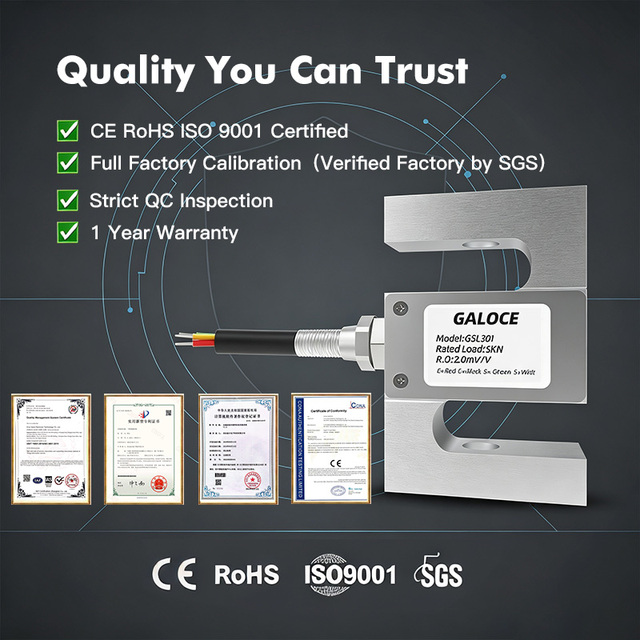 GSL301 300kg S-type Load Cell Tension Compression Sensor for Hopper Scale Weighing System