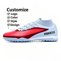 Chaussures de football d'entraînement sur terrain souple de qualité supérieure, semelle extérieure résistante à l'abrasion, fabrication OEM personnalisée en usine