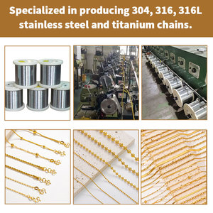 Custom 316L produttore di acciaio inossidabile prezzo all'ingrosso impermeabile catena di moda collana placcato in oro gioielli per la realizzazione - Product Image 4