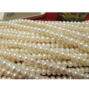 Collar de Perlas de Agua Dulce Alian, Perlas Redondas de 6-11 mm, Grado AA, Blancas, Brillantes, Collar de Perlas Semiterminadas - Product Image 2