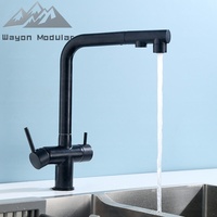 Robinet de cuisine professionnel Wayon en laiton massif avec douchette extractible et mitigeur à ressort, finition or de luxe