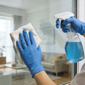 ถุงมือไนไตรล์สีฟ้าน้ำแข็งแบบใช้แล้วทิ้งถุงมือ4MIL แบบไม่ใช้ผงทำความสะอาด - Product Image 3