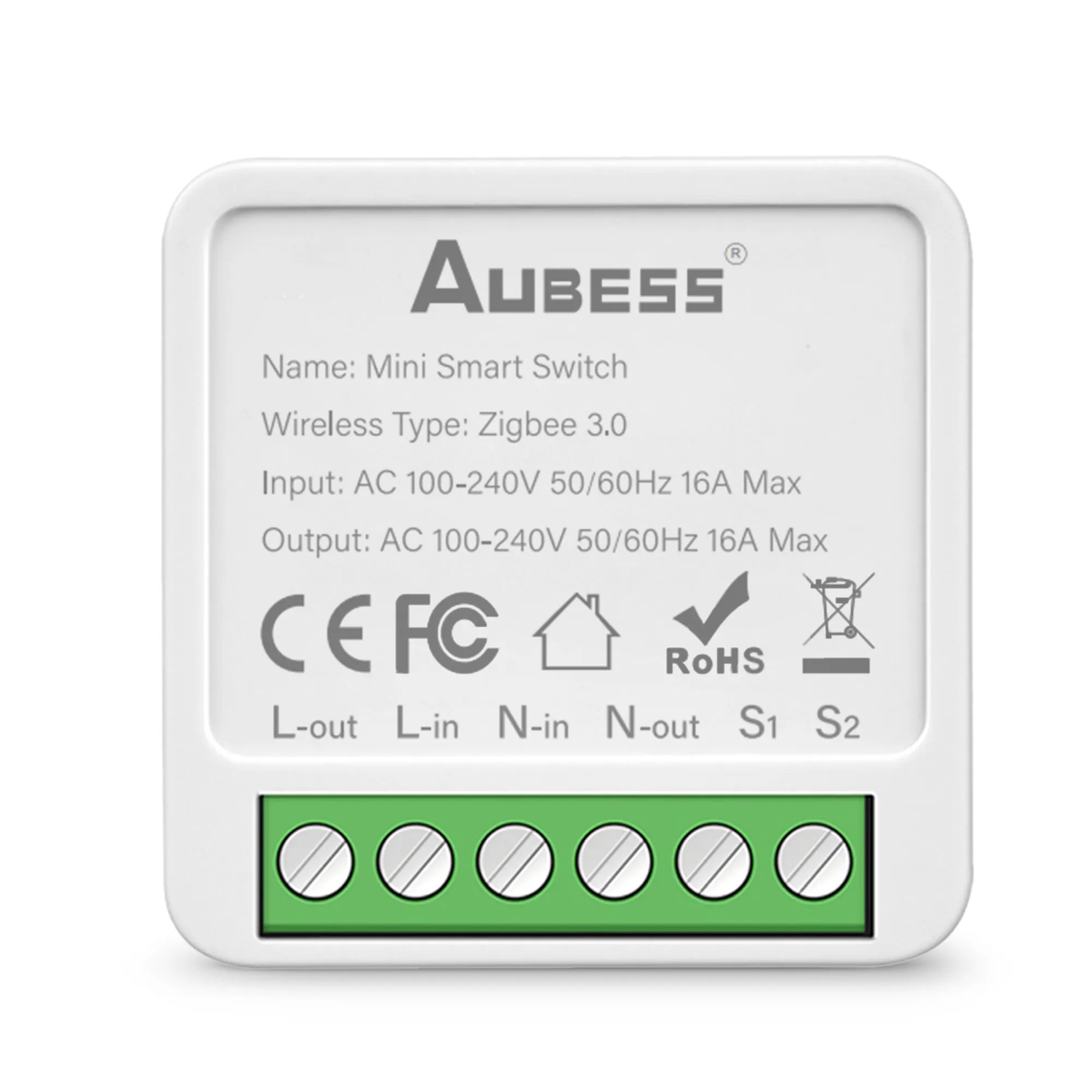 Aubess Zigbee Smart Switch 16a Smart Mini Switch Diy Module Tuya Smart Domotication Werk Met Alexa Google Home Yandex