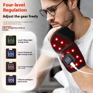 Masajeador de manos inalámbrico de tres núcleos de 36 LED, 660nm, 850nm, vibración de calefacción de luz roja para el cuidado de la vaina del tendón con masajeador de muñeca - Product Image 4