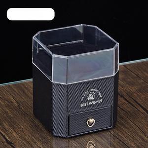 Elegante Scatola Portaorologi Esagonale con Manico a <span class=keywords><strong>Cuore</strong></span> in Oro, Regalo Ideale per la Festa del Papà - Product Image 3
