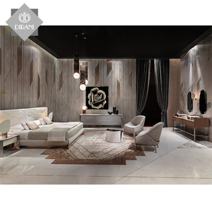 Made in China Bedroom Tall Wood Frame <strong>Storage</strong> Mirrored Finished <strong>Chest</strong> Hamilton Luxury Leather Cover <strong>Chest</strong> of Drawers - Product Image 3