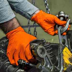 6 8 9 10 Mil Naranja Negro Verde Automotriz Industrial Mecánico Trabajo Heavy Duty Diamante Texturizado Seguridad Guantes de nitrilo - Product Image 6