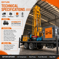 QIYUN Nouvelle Foreuse RC Montée sur Camion Personnalisée pour Puits Profonds, Machine de Forage Hydraulique