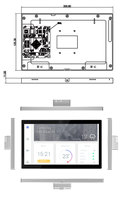 WiFi RJ45 Ethernet Android AIO Ethernet POE Tablet 8 "Pantalla táctil Control inteligente Panel táctil Montaje en pared al ras