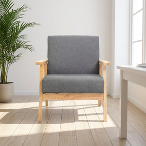 Fauteuils en bois bon marché pour la maison Salon Chambre Bureau Tissu Accent Chaise de loisirs pour hôtels - Product Image 2