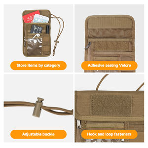 <span class=keywords><strong>Porte</strong></span>-cartes de crédit et d'identité tactique portable réglable, antivol, dissimulé, avec cordon de cou pour passeport - Product Image 2