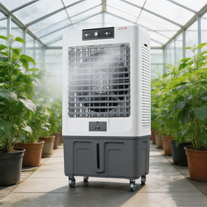 Refroidisseur d'air évaporatif sur colonne 6000+ CFM 450W Classe A avec télécommande et minuterie 3 vitesses pour usage hôtelier, industriel et commercial - Product Image 1