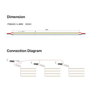 PERFECT High CRI>95 PSI242C-1LED-8MM SMD2835 Copper LED Strip 240LED/M 10W/M DC24V 2700K-6500K 8mm PCB IP20 3-Year Landscape - Product Image 5