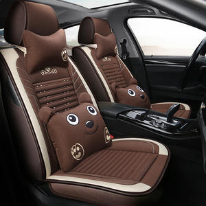 Housse de siège de voiture universelle en coton de luxe, ensemble complet, coussin, toutes saisons, garantie 1 an, accessoires de voiture - Product Image 1