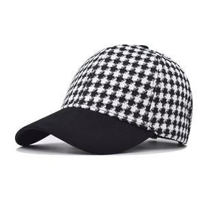 Casquette de baseball vintage 6 panneaux à dessus plat, motif à carreaux, pour hommes et femmes, style sportif, vente chaude, vente en gros - Product Image 2