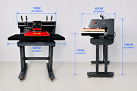 Nouvelle presse à chaud électrique semi-automatique industrielle 15x15 pouces à double station pour transfert DTF et sublimation de vêtements
