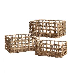 Cesta de Almacenamiento de Jacinto de Agua Natural Moderna y Ecológica Más Vendida, Decoración del Hogar Personalizable, Venta al por Mayor en Vietnam - Product Image 3