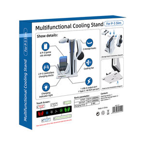 El precio más barato <span class=keywords><strong>PS5</strong></span> Slim soporte de refrigeración multifuncional con 2 asas Base de carga CD ranura de almacenamiento accesorios de juego - Product Image 6