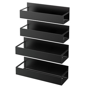 Organizador Magnético Negro para Especias, Estante de Almacenamiento para Refrigerador, Soporte Colgante para Condimentos de Cocina - Product Image 1