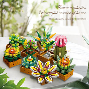 JIESTAR JJ9037 913 Piezas Serie <span class=keywords><strong>Flores</strong></span>, Maceta con Plantas <span class=keywords><strong>Suculentas</strong></span>, Bloques de Construcción, Modelo Técnico Educativo, Juguete, Regalo Festivo - Product Image 4