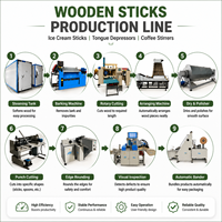Machine automatique de fabrication de bâtonnets de crème glacée en bois à prix d'usine, ligne de production de bâtonnets de sucettes glacées
