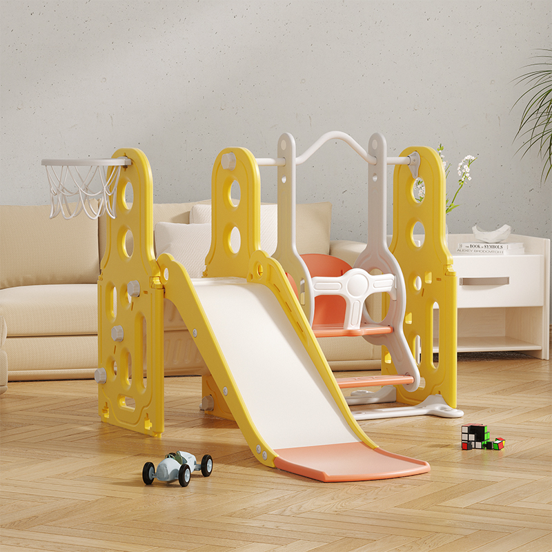 Yellow Slide and Swing