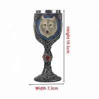 Gobelet fantaisie 3D en résine avec doublure en acier inoxydable, Dragon, Loup, Crâne, Hibou, Steampunk, Calice, Bière, Whisky, Cadeau pour bar à domicile, Vente en gros