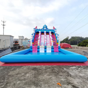 Équipement de jeux d'extérieur pour enfants, toboggan aquatique gonflable, parc aquatique commercial gonflable en forme de requin avec piscine - Product Image 3