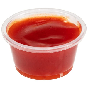 Vasos de salsa transparentes de PP al por mayor de fábrica con tapas planas de PET en tamaños de 1oz/1.5oz/2oz/3oz/3.5oz/4oz/4.5oz/5oz para uso en restaurantes - Product Image 1