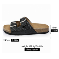 Nouvelles pantoufles plates sexy pour femme, style tendance, avec double boucle à lacets et motif en PU sur le dessus Ysh51F