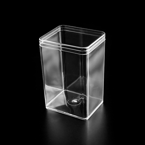 Injection molded square dessert plastic container clear food boxes packaging for cookies