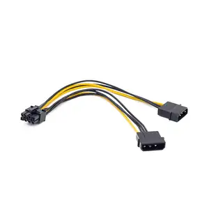 Câble d'alimentation adaptateur convertisseur 8 broches PCI-E Express PCIe vers 2 Mo lex LP4 4 broches