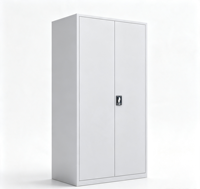 Armoire de classement métallique à 2 portes verrouillables, structure KD, pour bureau, avec étagères réglables, vente en gros usine