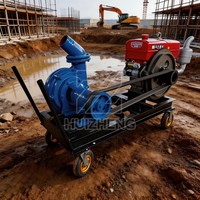 Bomba de Lodo Portátil de Aleación de Alto Cromo con Motor Diésel para Construcción Costera, Excavación Subacuática de Arena, Alto Flujo y Alta Resistencia al Desgaste