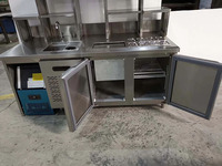 Service de personnalisation fabriqué en usine - Table de travail pour bar à thé Boba pour les entreprises de boissons