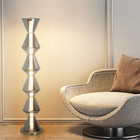 Lampe de chevet en verre nordique, design minimaliste moderne sophistiqué, éclairage ambiant en forme de diamant, à intensité variable, commande vocale
