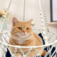 Boho Gland Panier Tapisserie Chat Lit Hamac Macramé Chat Balançoire Lit Coton Corde Suspendus Chat Maison