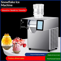 Machine à glace pilée professionnelle pour usage domestique et commercial HS-80A 750W 220V en acier inoxydable avec commande par bouton, équipement pour la préparation de neige de lait