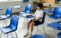 Chaises de bureau scolaires modernes personnalisables avec roulettes, durables, écologiques, avec tablette d'écriture en plastique rigide, empilables, avec structure métallique