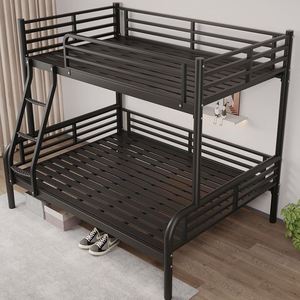 เตียงสองชั้นเหล็กแบบเต็มขนาดสำหรับบ้านเรียนหรือโรงเรียน  โครงเตียงเหล็กสำหรับผู้ใหญ่ - Product Image 2