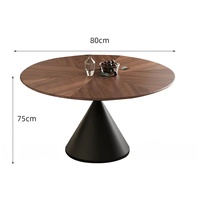 Table à manger 4 places en bois massif de style moderne, table basse vintage de style français minimaliste pour la maison