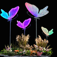 Nuevas Luces LED RGB con Forma de Mariposa para Decoración de Bodas, Luces LED para Caminos, Mariposas Fijas para Decoración de Bodas