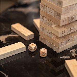 Meland Chất lượng cao bằng gỗ sụt giảm stackingtower trò chơi 54 miếng Hội Đồng Quản trị trò chơi xây dựng khối gỗ Đồ chơi bán buôn - Product Image 3