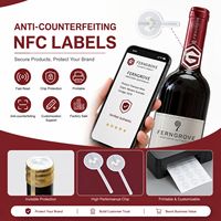 Etiqueta NFC Antifalsificación a Prueba de Manipulaciones de Fábrica, 13.56MHz, para Verificación de Seguridad en Botellas de Vino Tinto