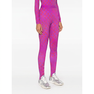 High Waist Full Length Breathable Seamless Eco-Friendly Spandex <b>Polyester</b> Knitted Stretchy Sporty Women's Activewear <b>Leggings</b> - Product Image 1