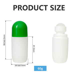 60ml rỗng nhựa tròn Chất Chống Mồ Hôi cuộn trên chai bơm lại nước hoa khử mùi <span class=keywords><strong>container</strong></span> Bao bì với PP bóng - Product Image 4